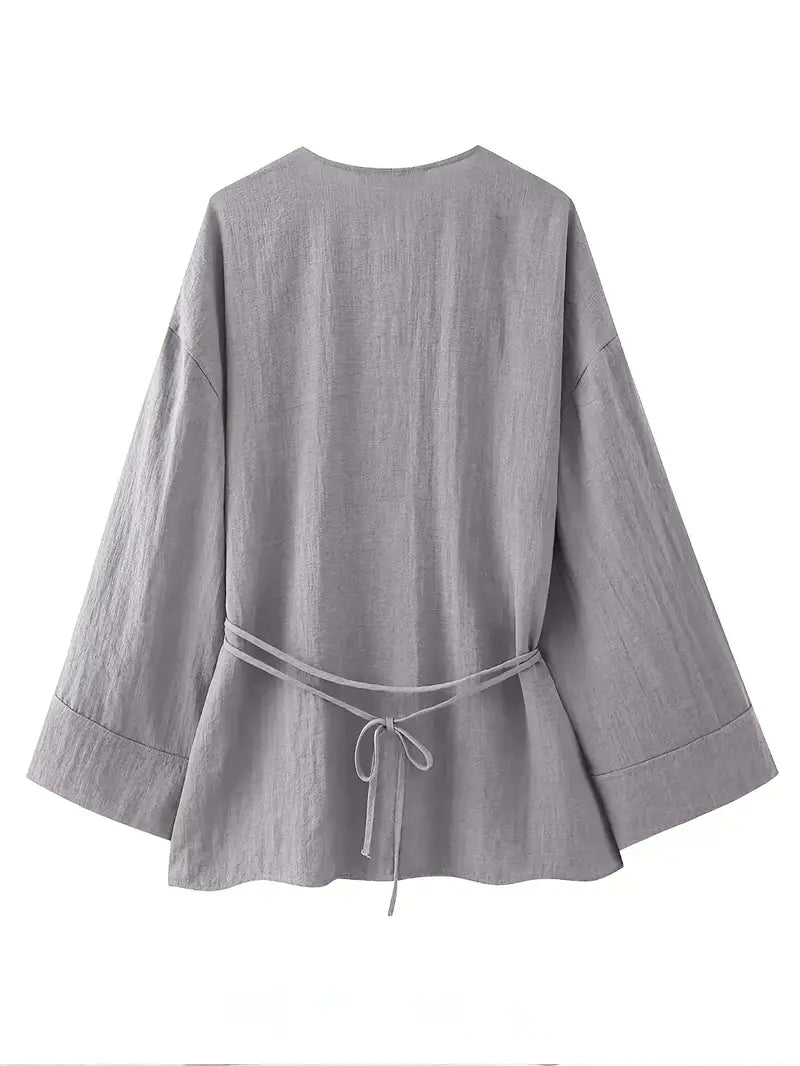 Double Breasted Elegant Kimono Outerwear